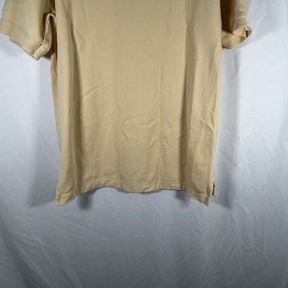 LL Bean Shirt Men's Medium Tall Yellow Short Sleeve Polo Collared - Picture 8 of 8